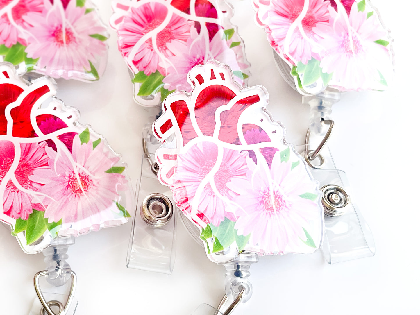 Flower Heart Badge Reel