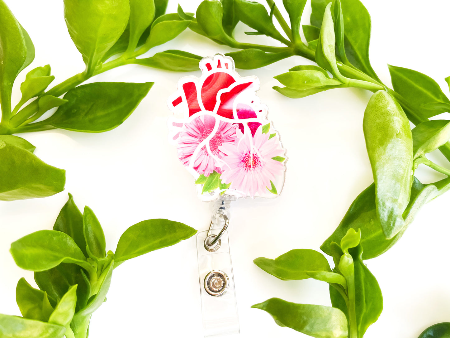 Flower Heart Badge Reel