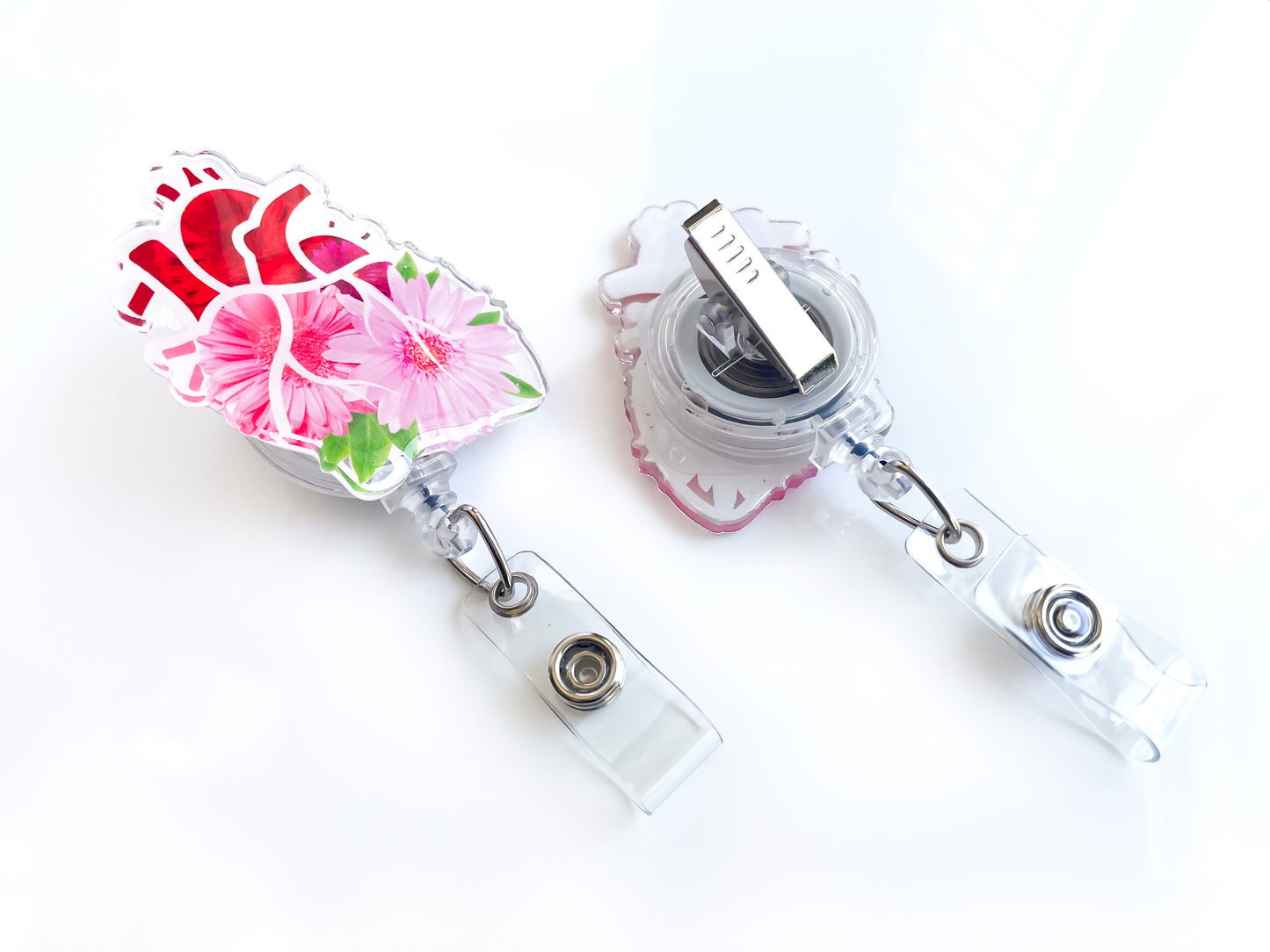 Flower Heart Badge Reel