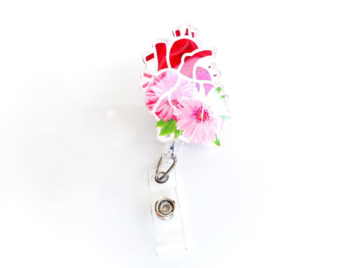 Flower Heart Badge Reel