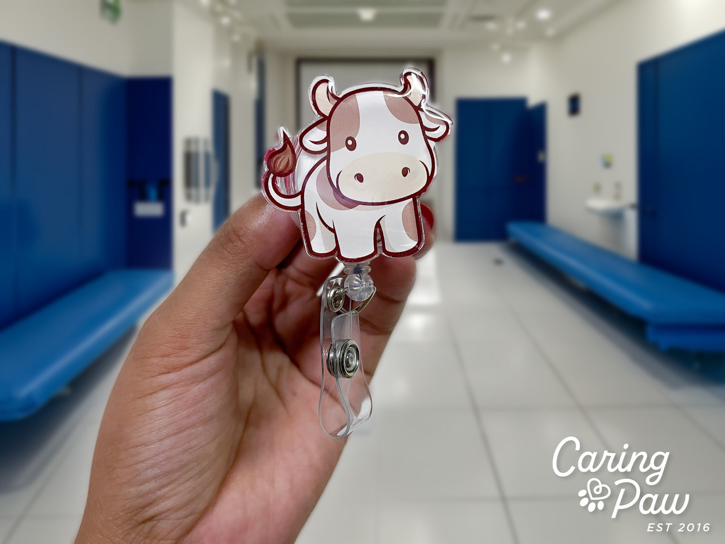 Baby Cow Badge Reel