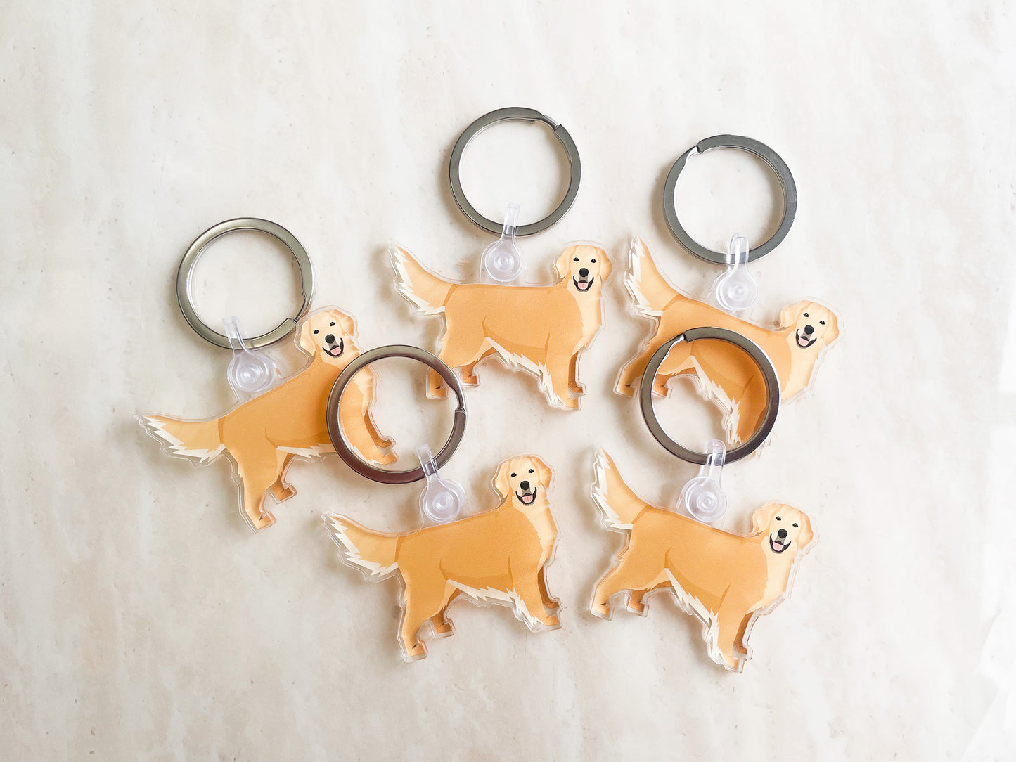 Golden Retriever Keychain