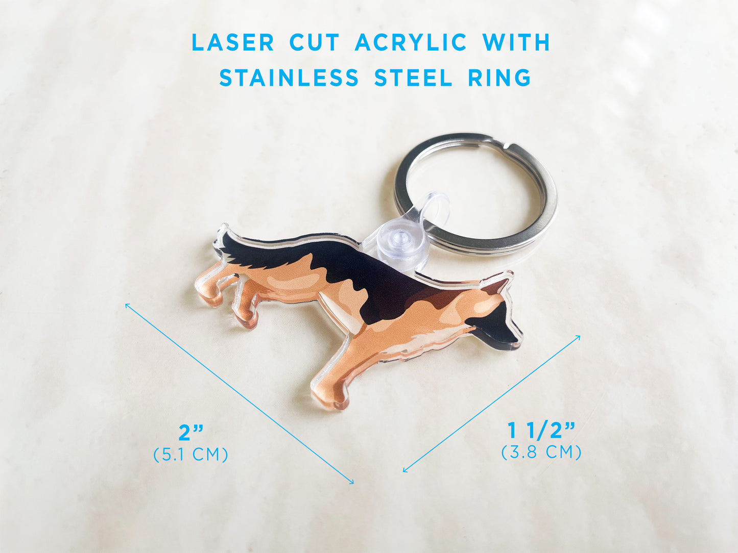 German Shepherd Keychain