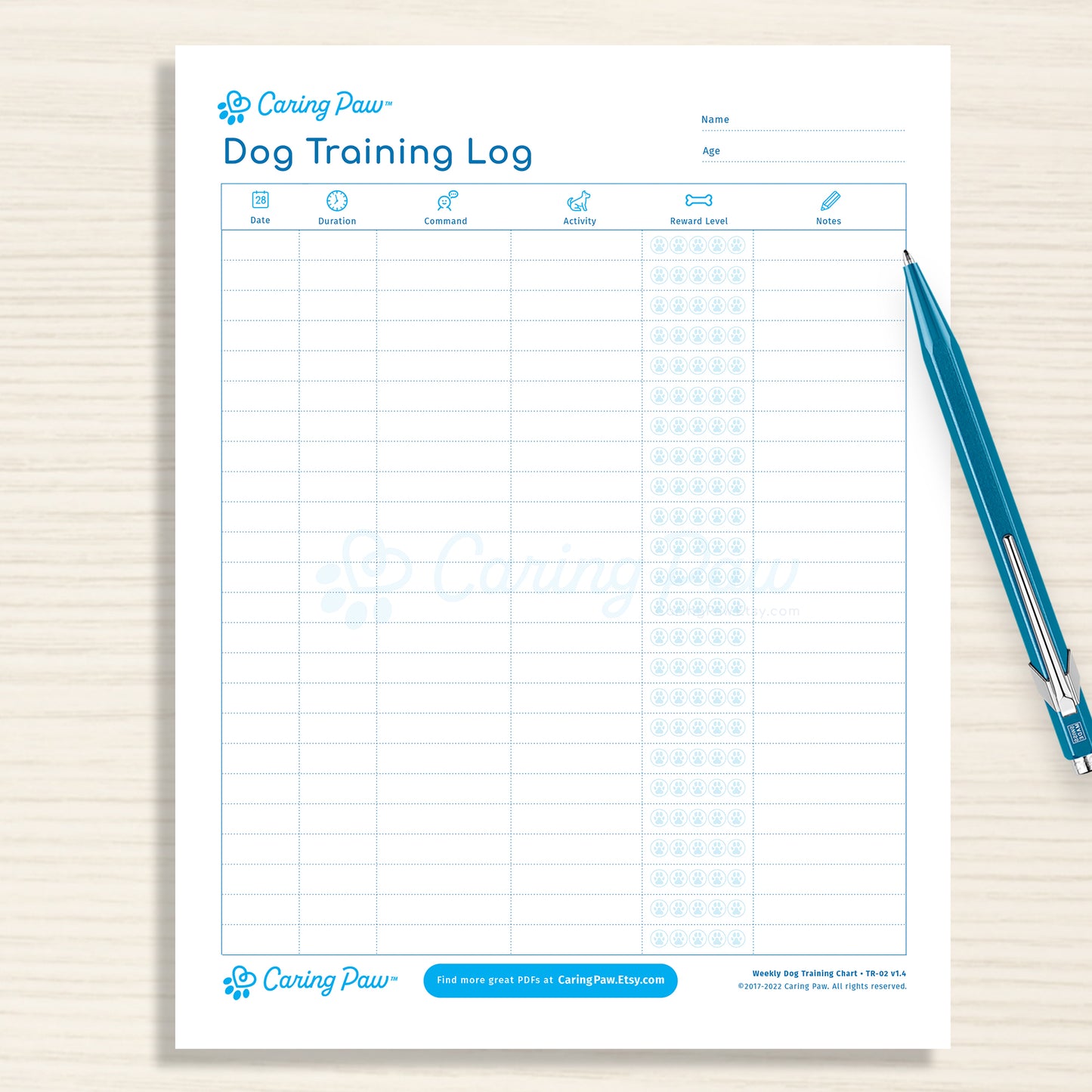 Dog Training Charts Bundle