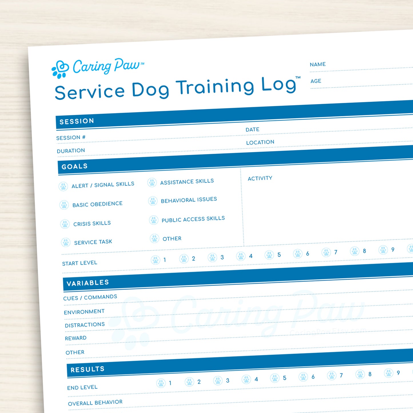 The Original Service Dog Training Log™