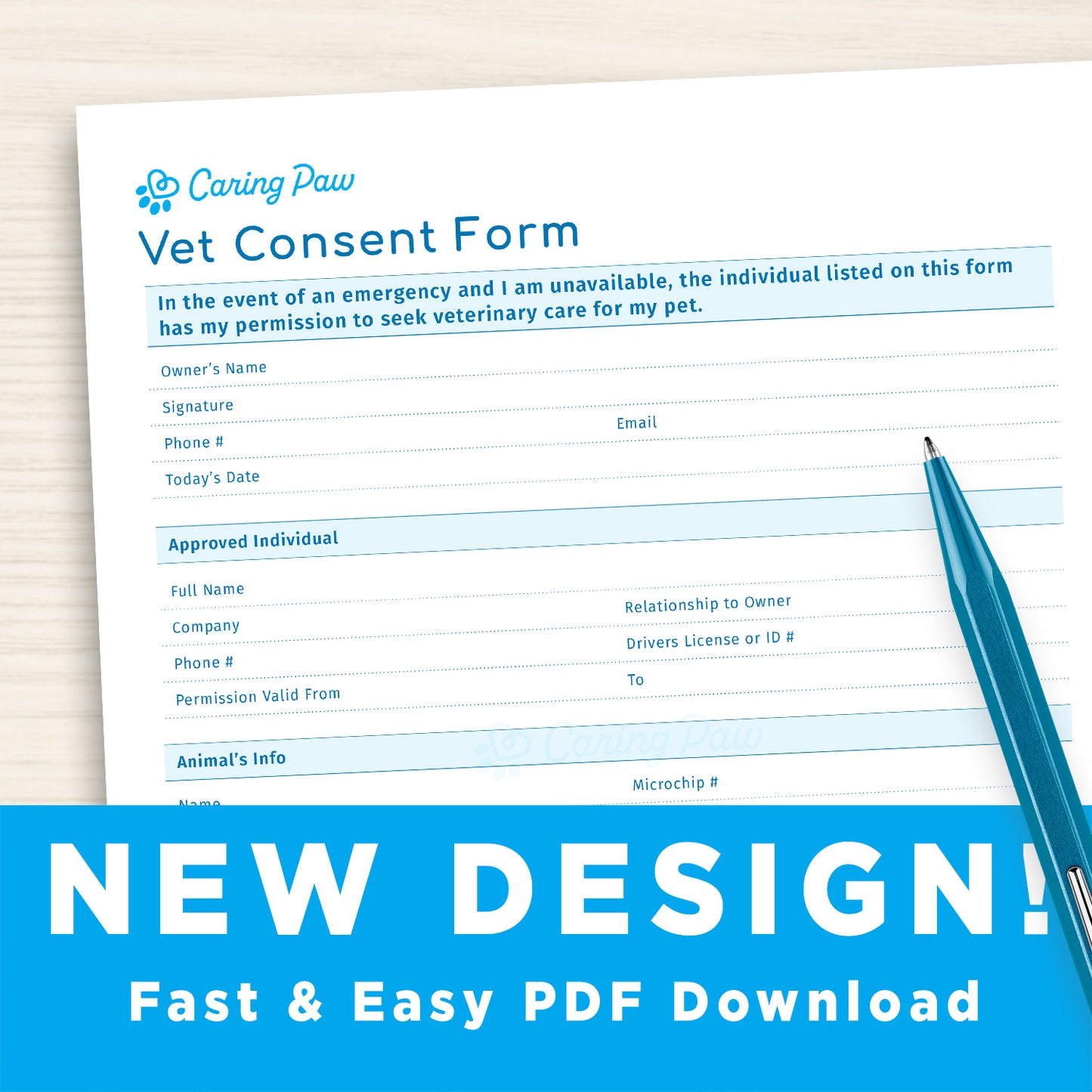 Vet Care Emergency Consent Form